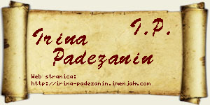 Irina Padežanin vizit kartica